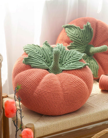 Knitted Pumpkin Pillow Handmade DIY Crochet Kit Sofa Cushion(Includes video tutorials and patterns)