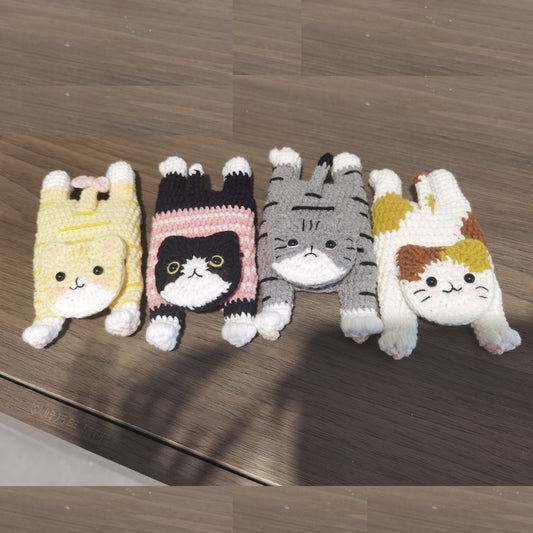 Original handmade crocheted kitten AirPods case