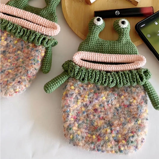 Frog Handmade Crochet Phone Pouch
