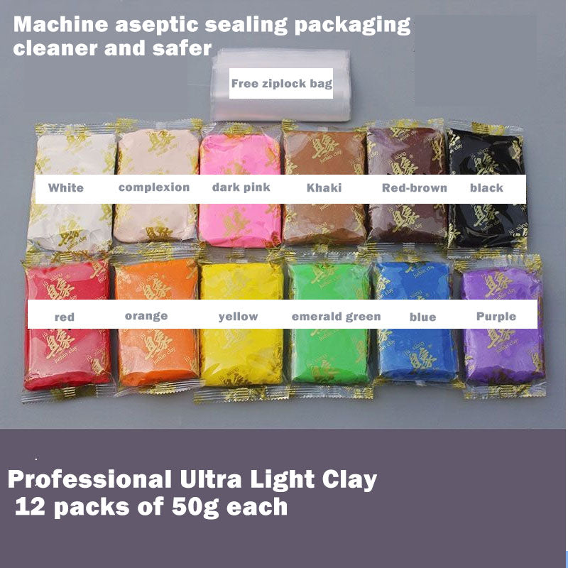 Soft Professional Ultra Light Clay 12 Colors 50g per pack