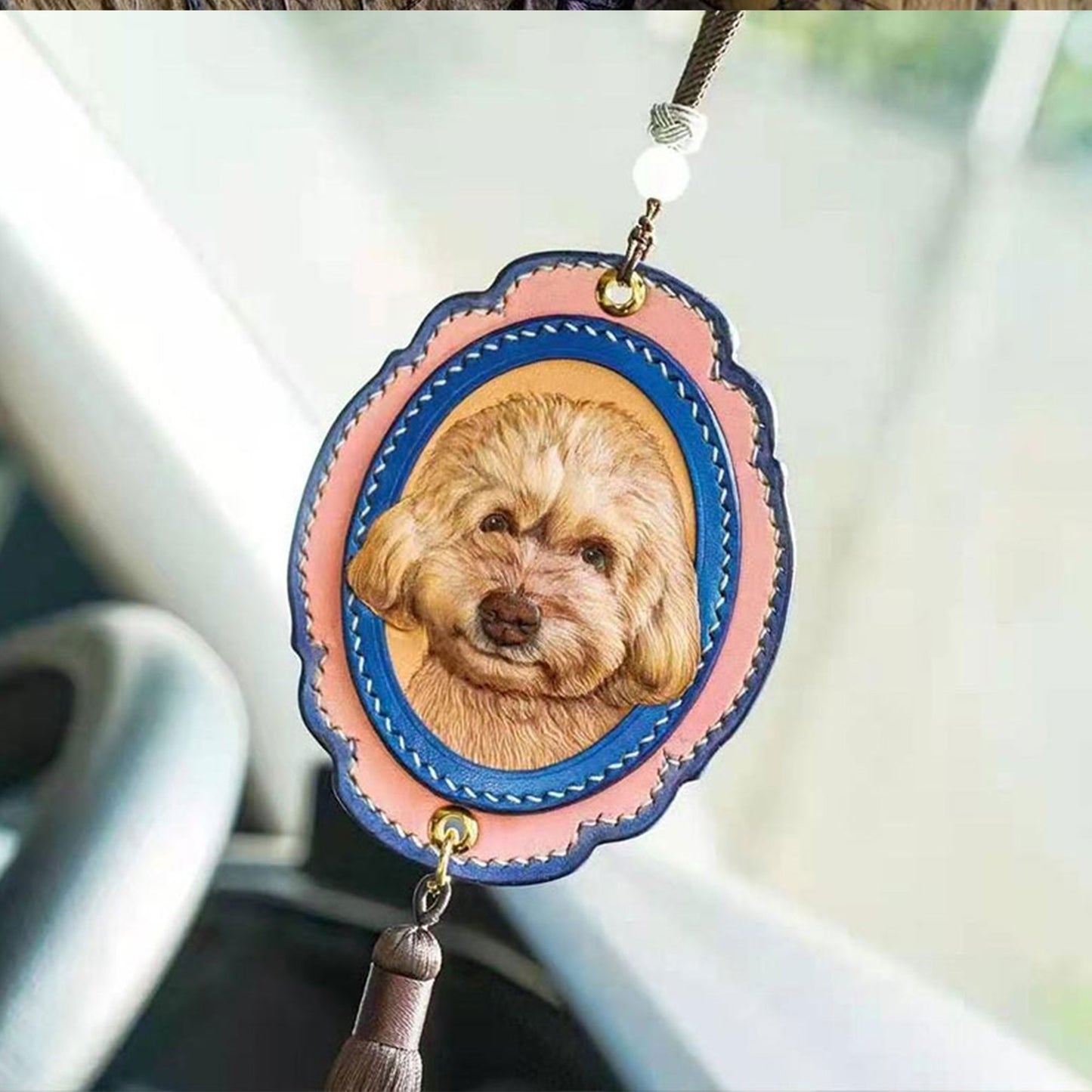 Custom pet leather carving keychain dog cat brand leather carving trendy cat dog hanging decoration commemoration Vehicle Hangtags