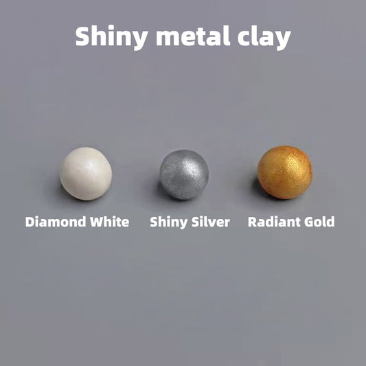 Shiny metal clay