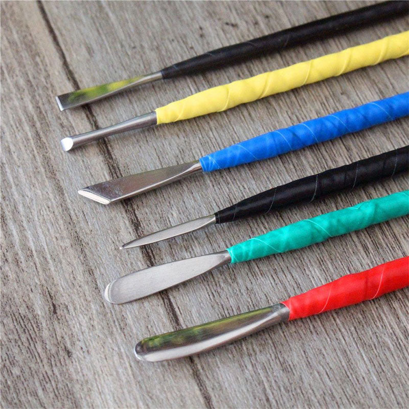 Ultralight clay soft pottery clay modeling stainless steel tool sets of six sets
