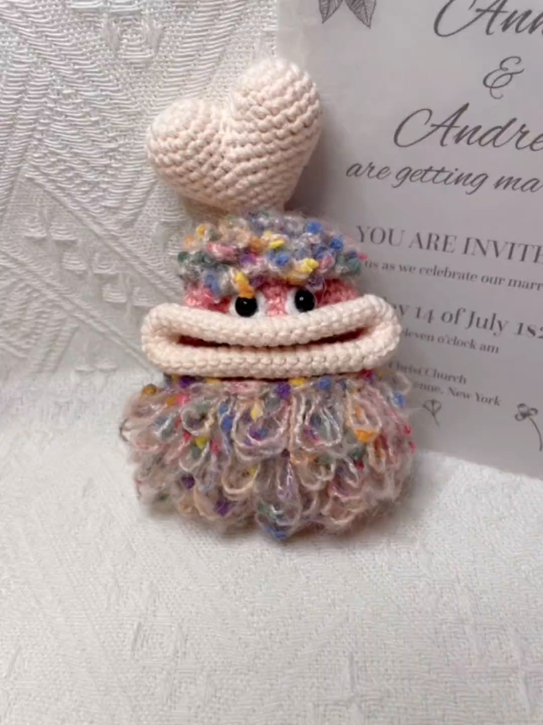 Handmade Crochet Yarn Key Pouch